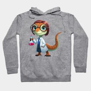 Cute Velociraptor Clever Girl Illustration Hoodie